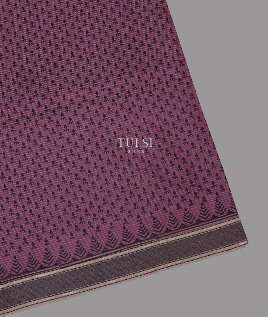Purple Maheshwari Printed Cotton Saree T626288-image