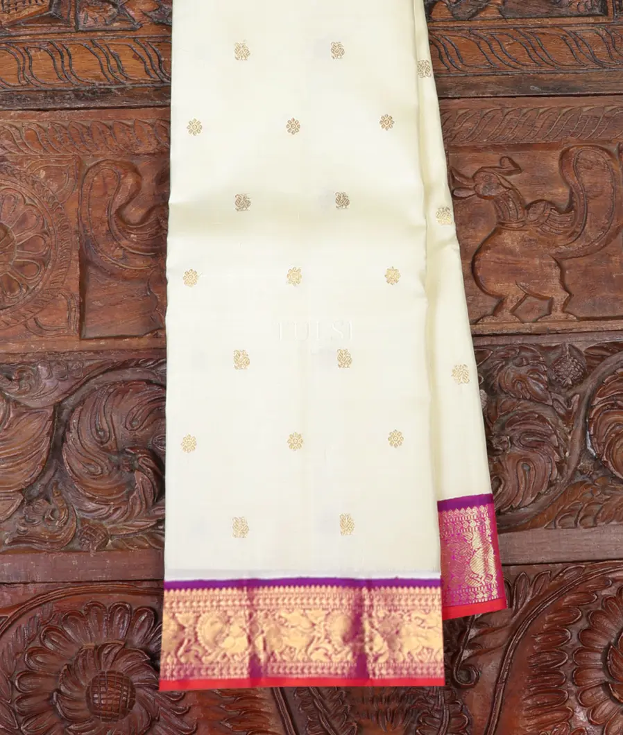 Off-White Kanjivaram Silk Saree T660975-image