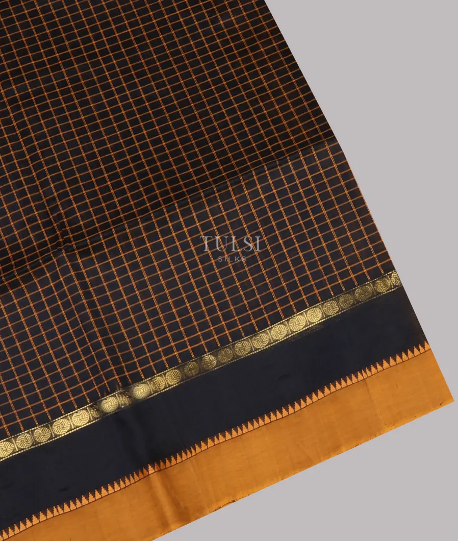 Black Silk Cotton Saree T651963-image