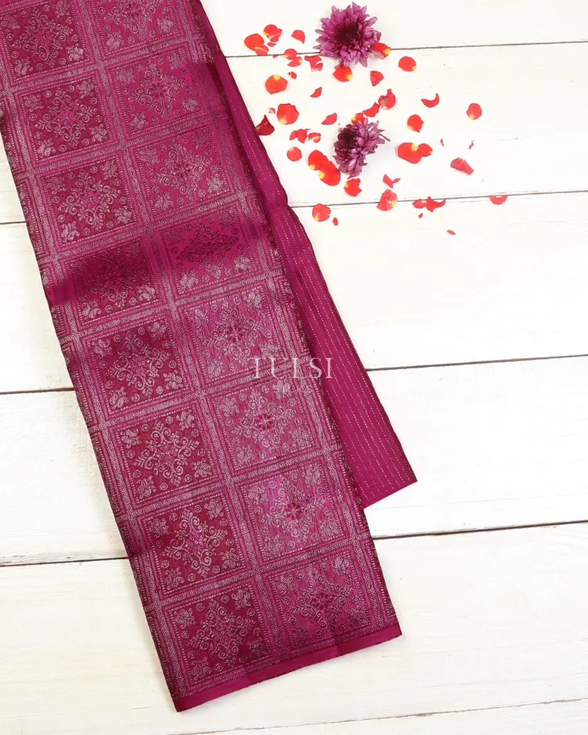 Dark Pink Kanjivaram Silk Saree T663028-image