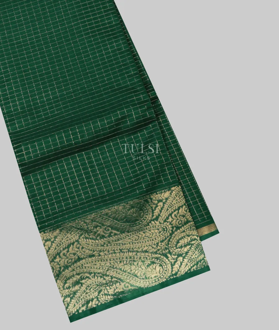 Bottle Green Silk Cotton Saree T624866-image