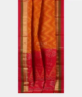 orangish-yellow-pochampalli-silk-cotton-saree-t650416-t650416-b