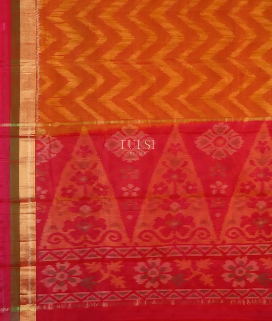 orangish-yellow-pochampalli-silk-cotton-saree-t650416-t650416-d