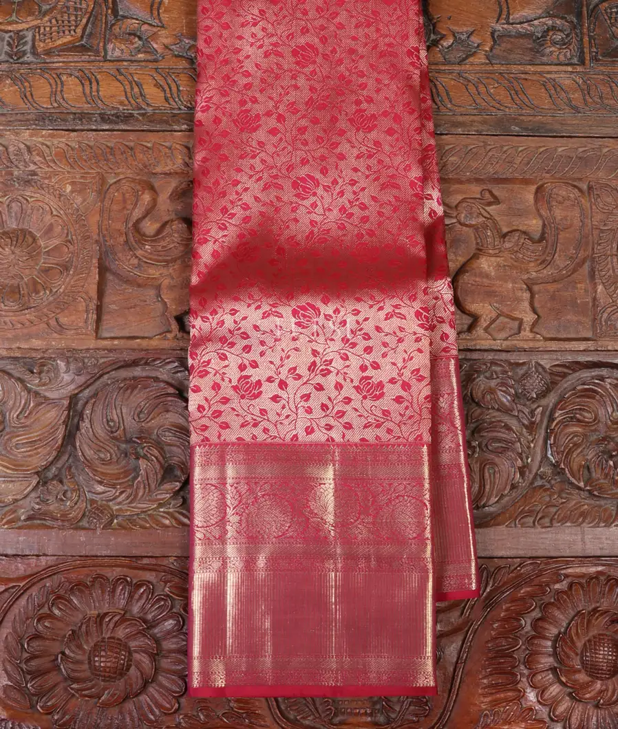 Reddish Pink Kanjivaram Silk Saree T632771-image