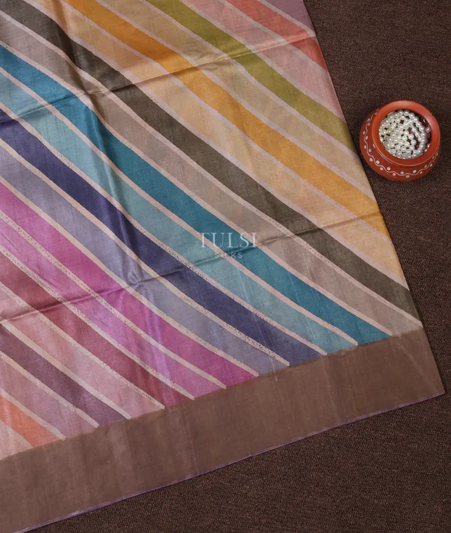 Multicolour Tussar Printed Saree T666308-image