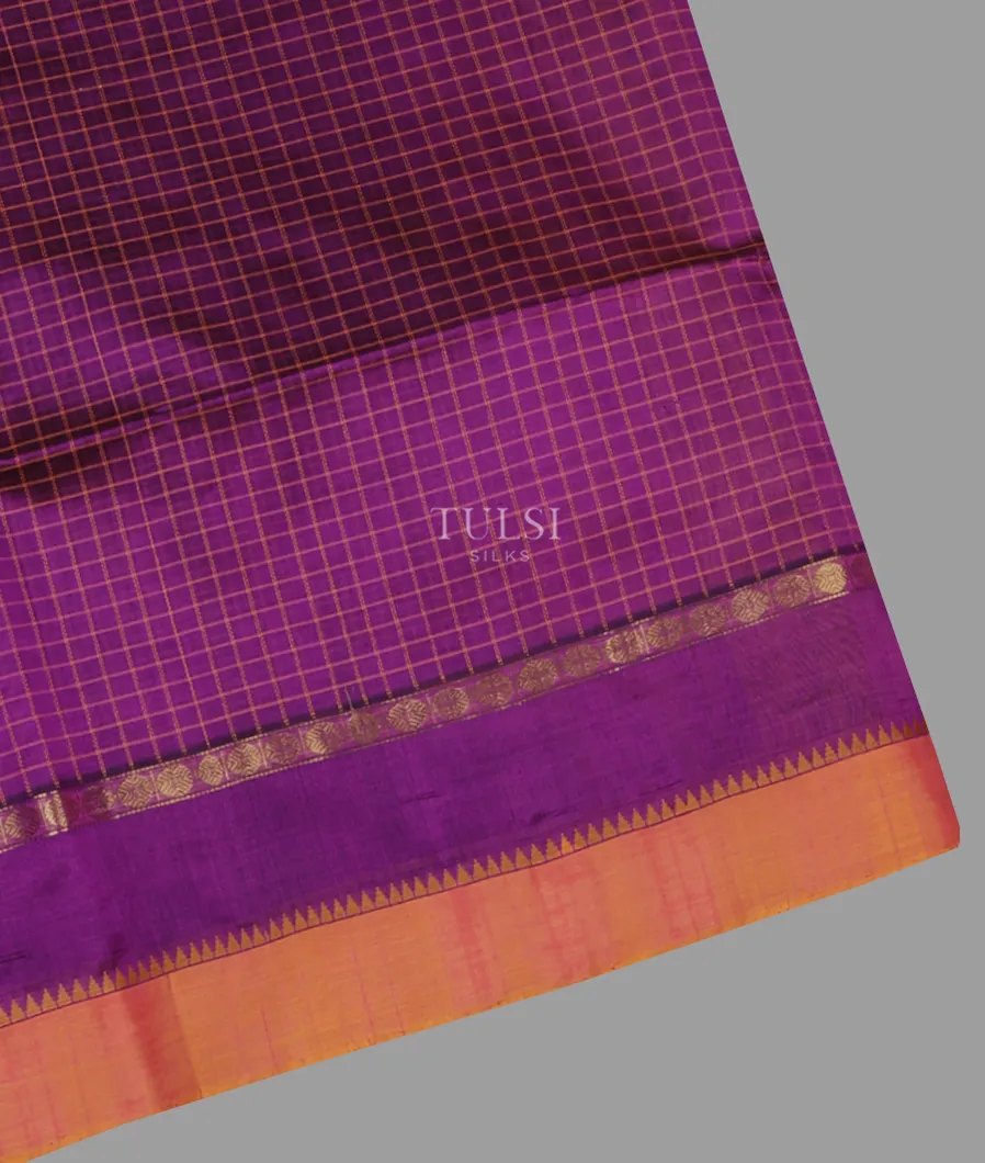Purple Silk Cotton Saree T651956-image