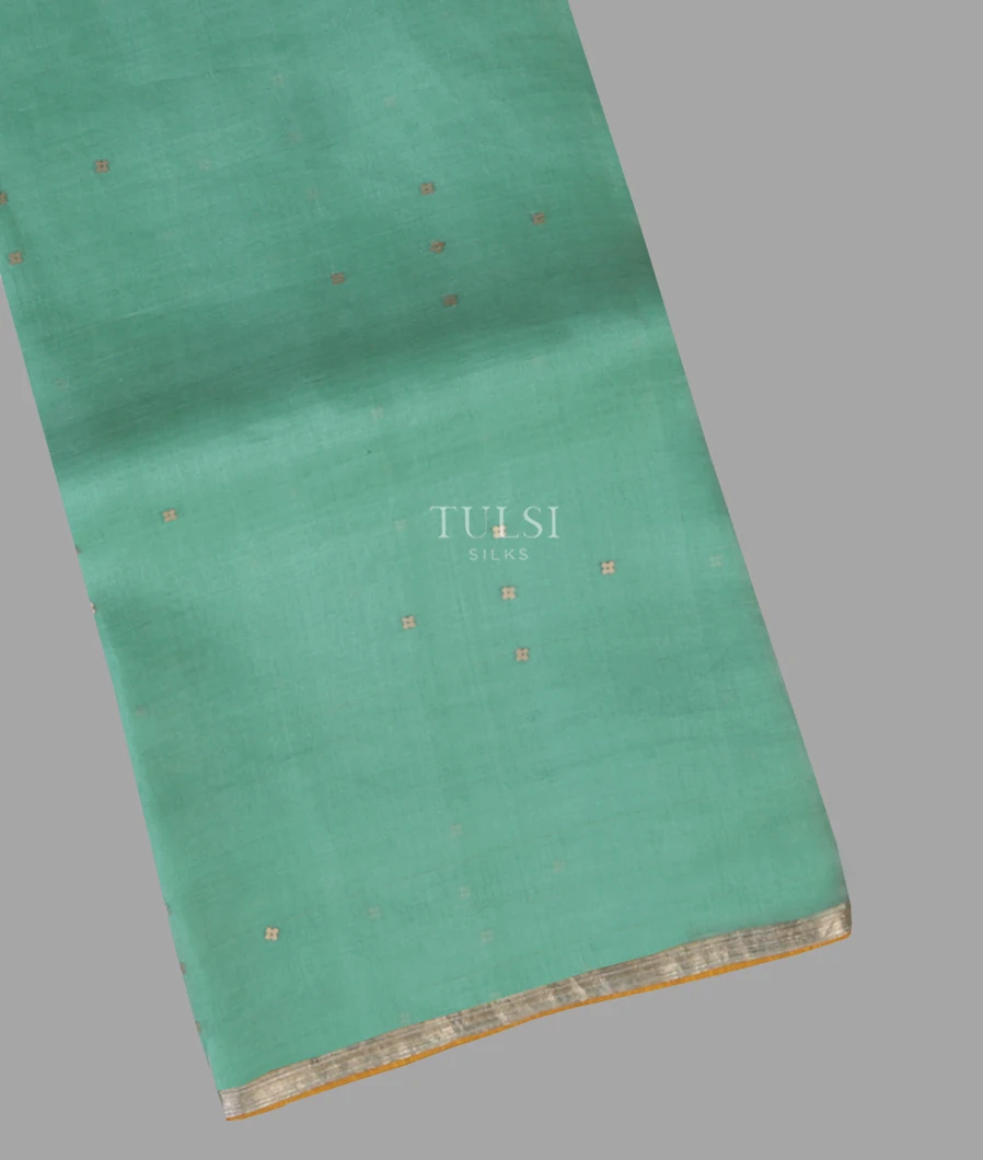 Bluish Green Woven Organza Saree T650262-image