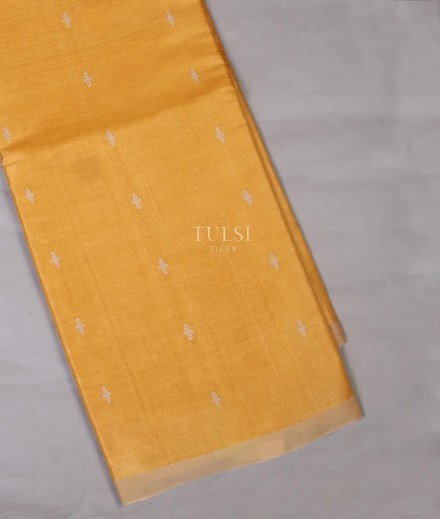 Yellow Woven Tussar Saree T663854-image