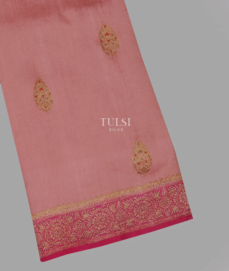 Pink Soft Banaras Tussar Saree T664240-image