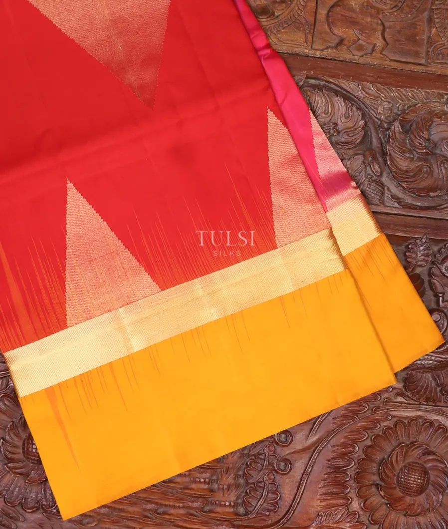 Red and Pink Soft Silk Saree T546699-image