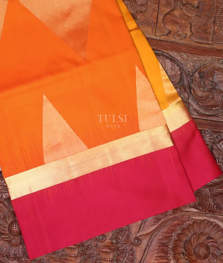 Orange And Yellow Soft Silk Saree T511706-image