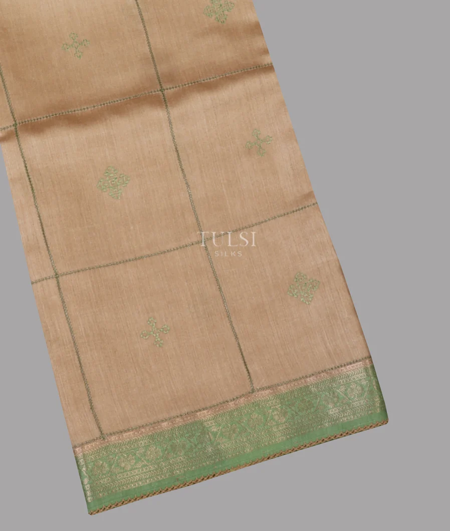 Beige Tussar Embroidery Saree T664321-image