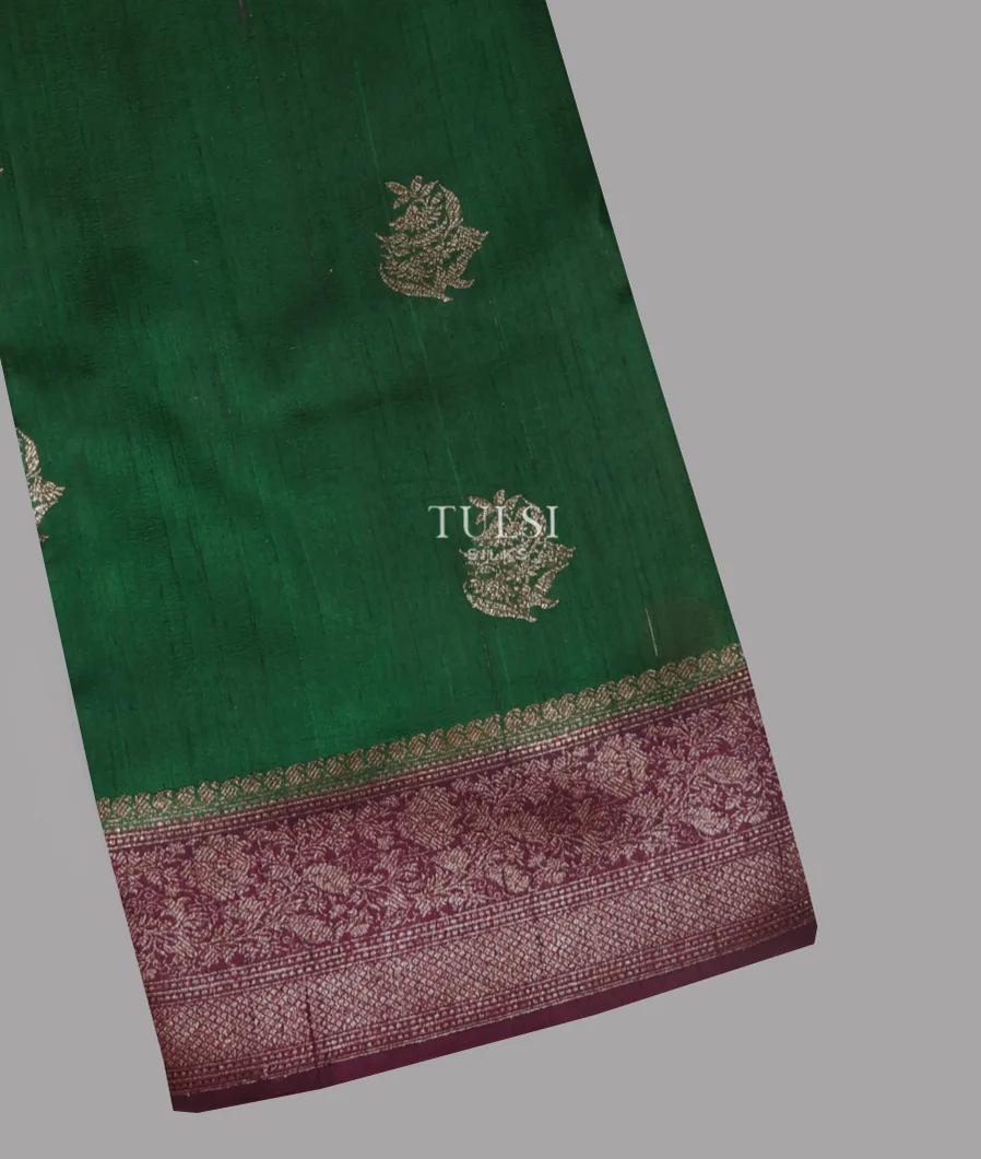 Green Banaras Tussar Saree T666415-image