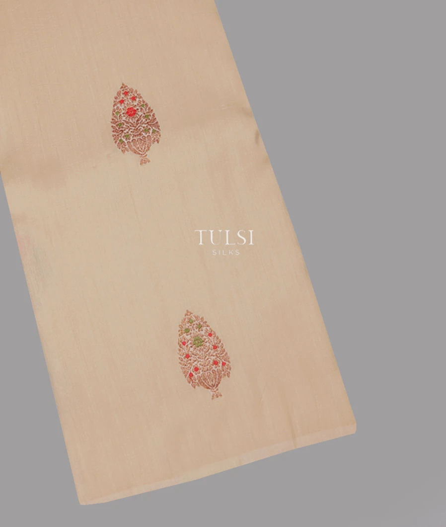 Light Beige Soft Banaras Tussar Saree T662306-image