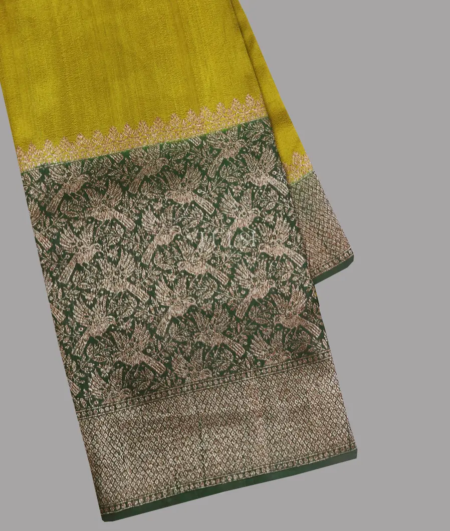 Green Banaras Tussar Saree T666428-image