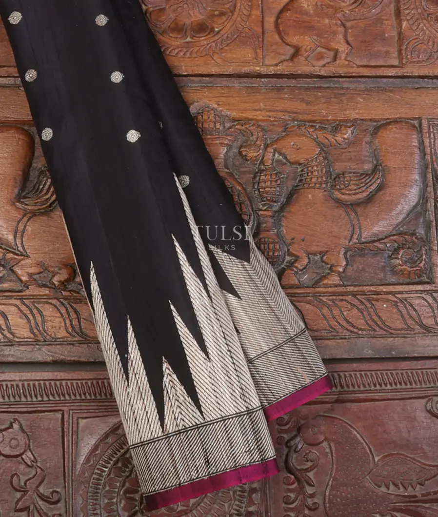 Black Gadwal Silk Saree T606288-image