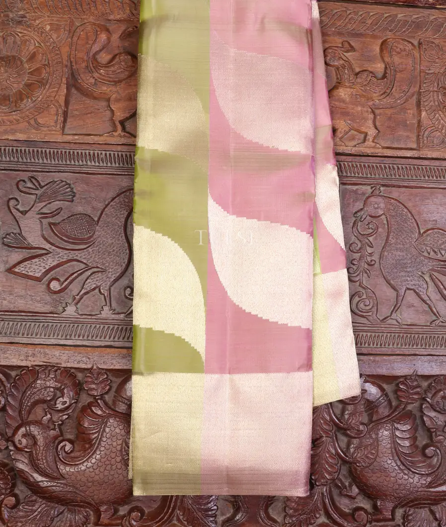 Pink and Green Kanjivaram Silk Saree T667101-image