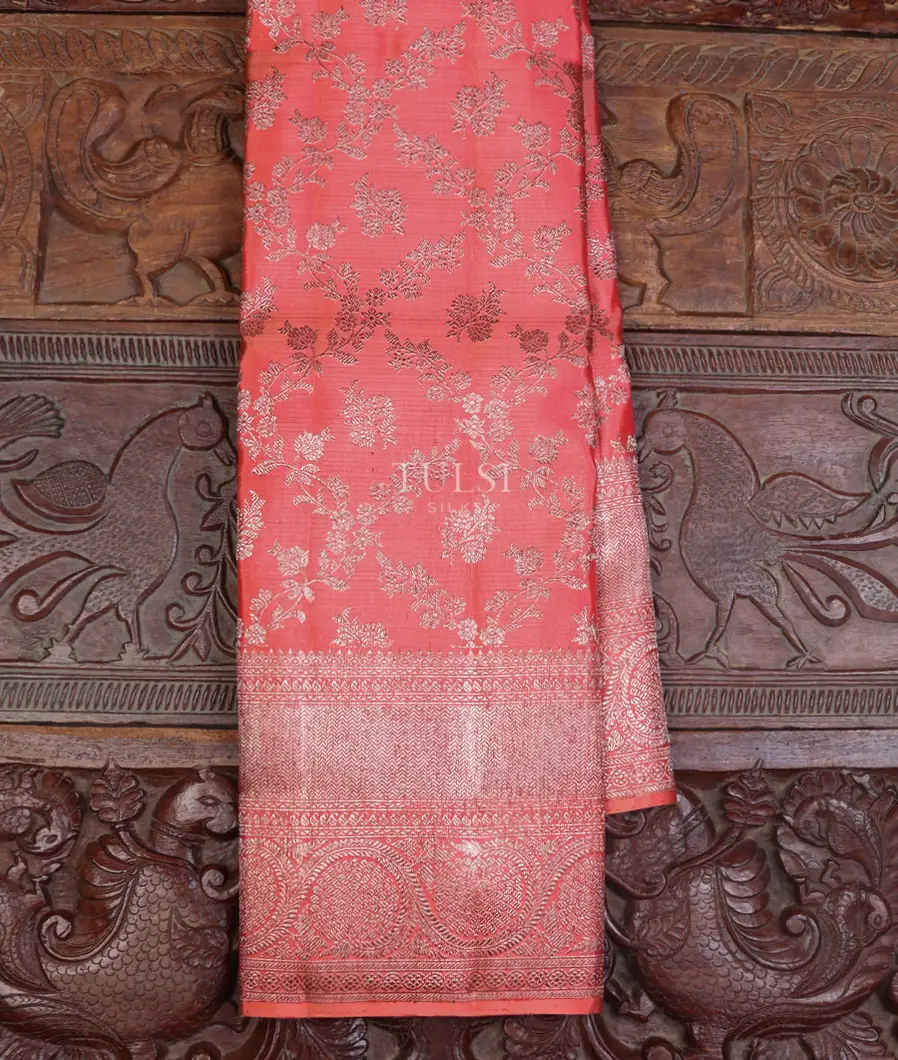 Salmon Pink Kanjivaram Silk Saree T667075-image