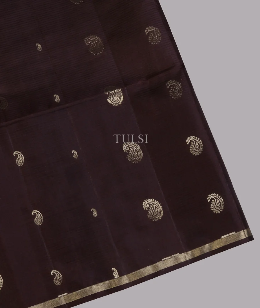 Deep Brown Soft Silk Saree T647630-image