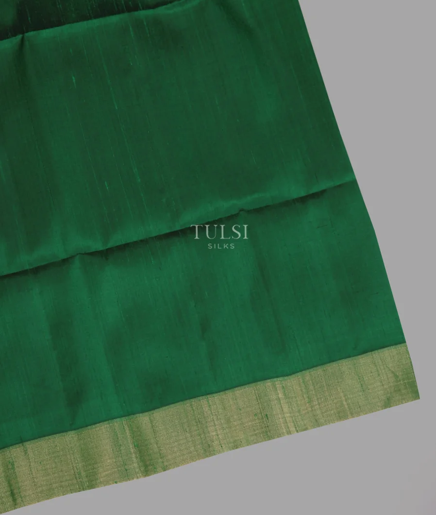 Green Woven Raw Silk Saree T666680-image