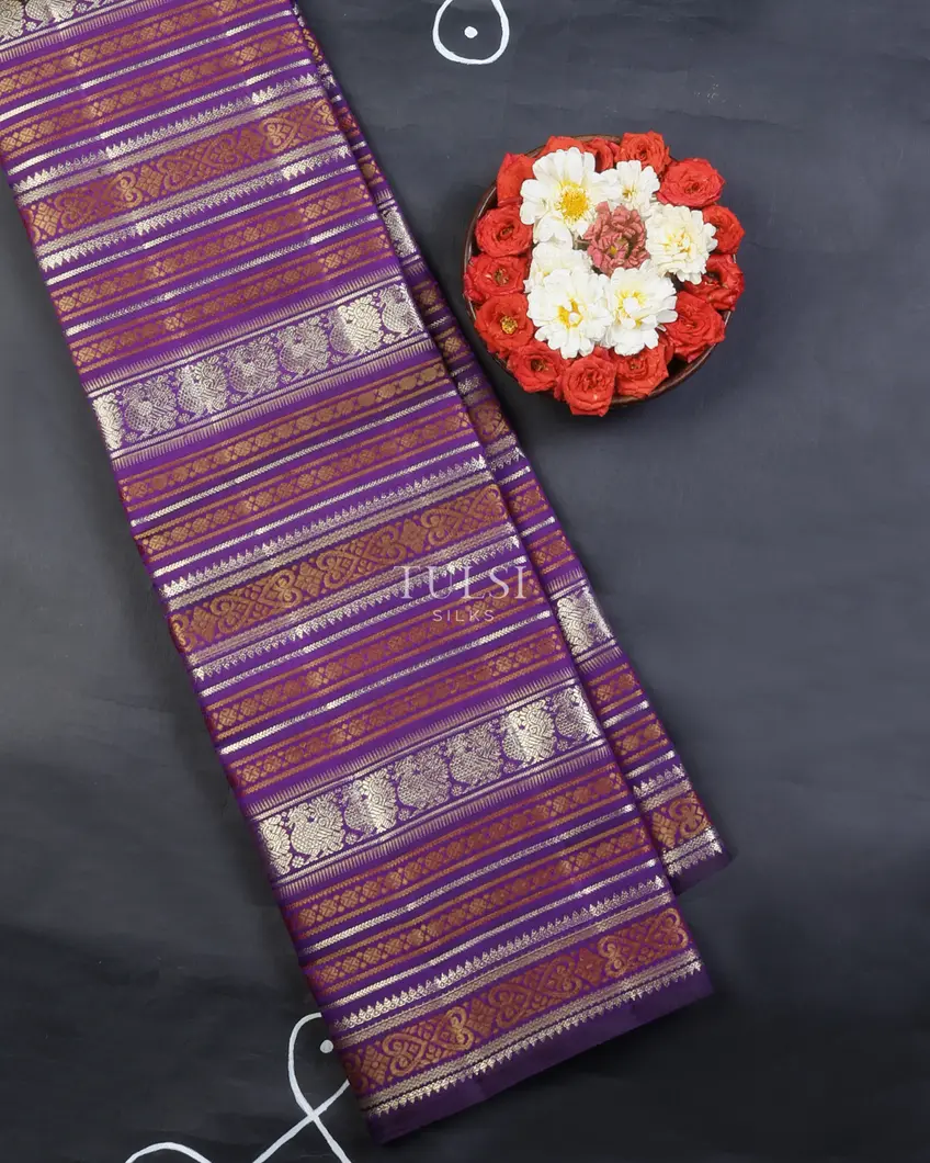 Purple Kanjivaram Silk Saree T665827-image
