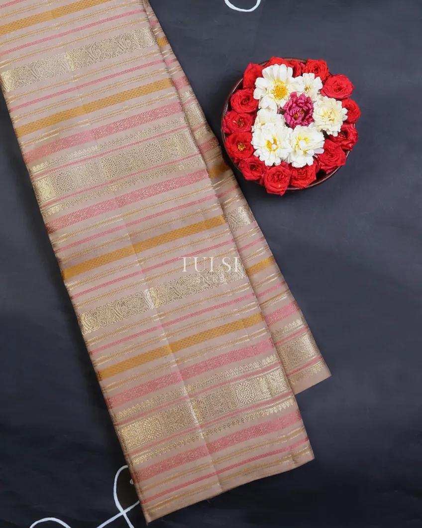 Grey Kanjivaram Silk Saree T666003-image