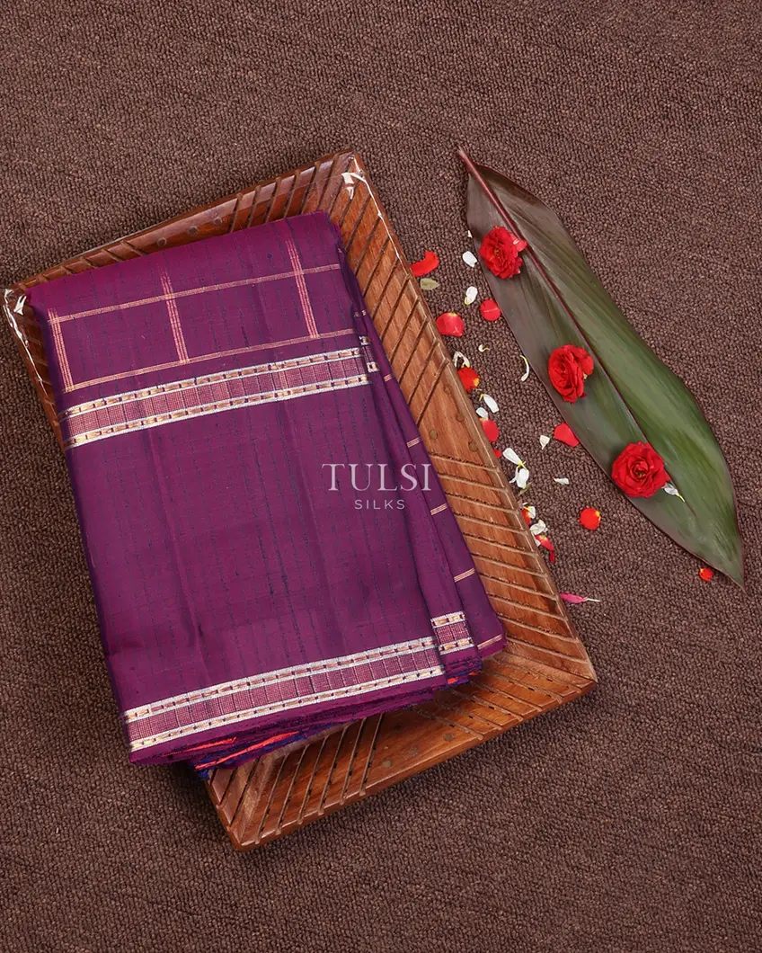 Purple Kanjivaram Silk Saree T665325-image