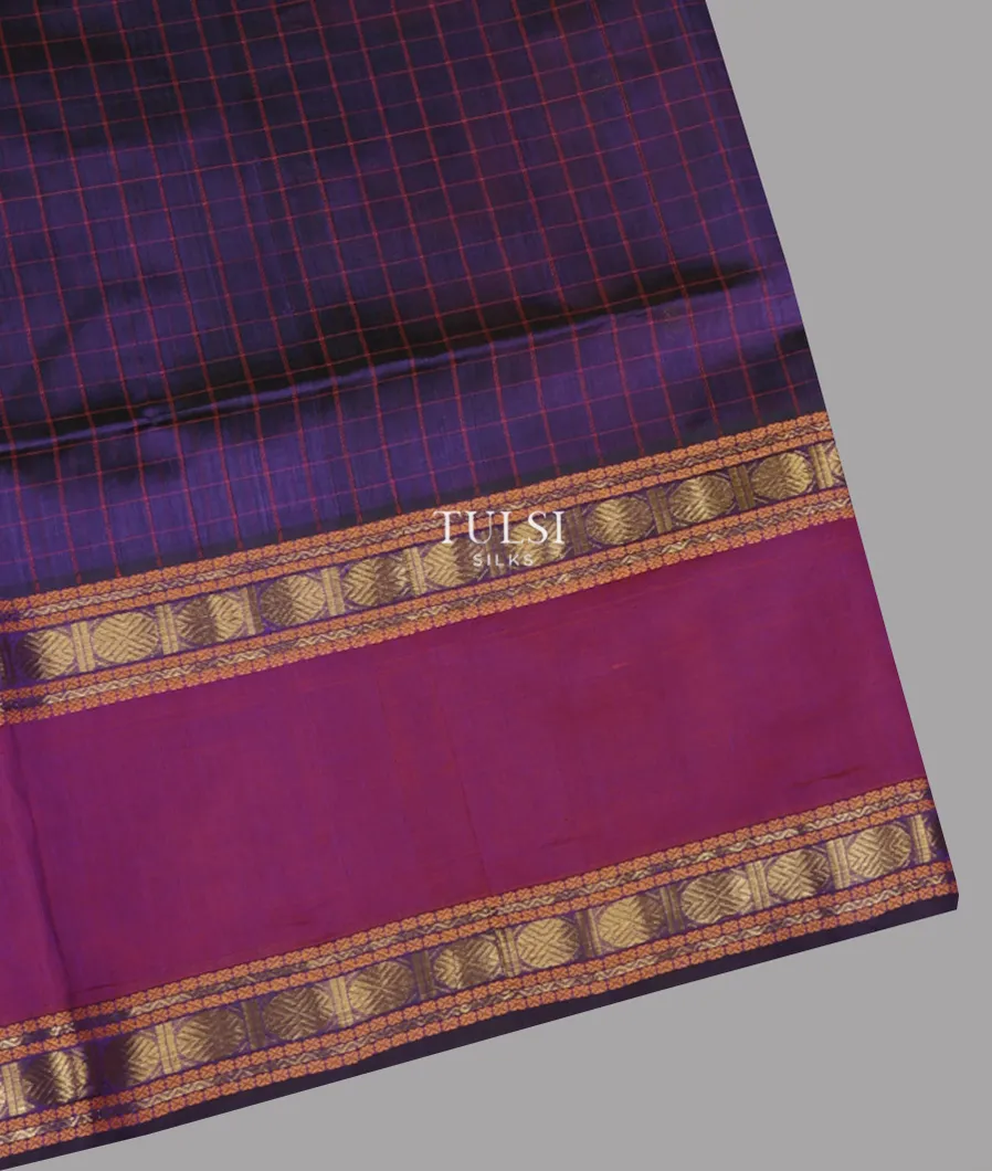Blue Silk Cotton Saree T664480-image