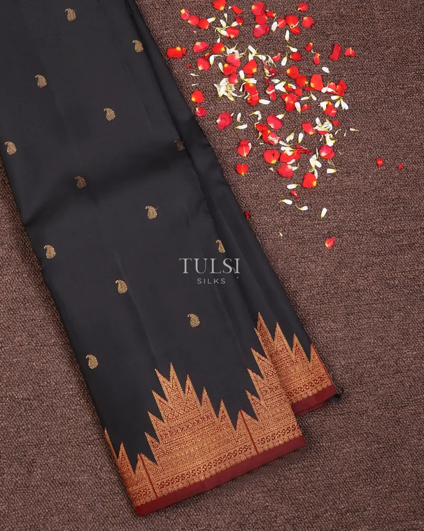 Black Kanjivaram Silk Saree T661201-1-image