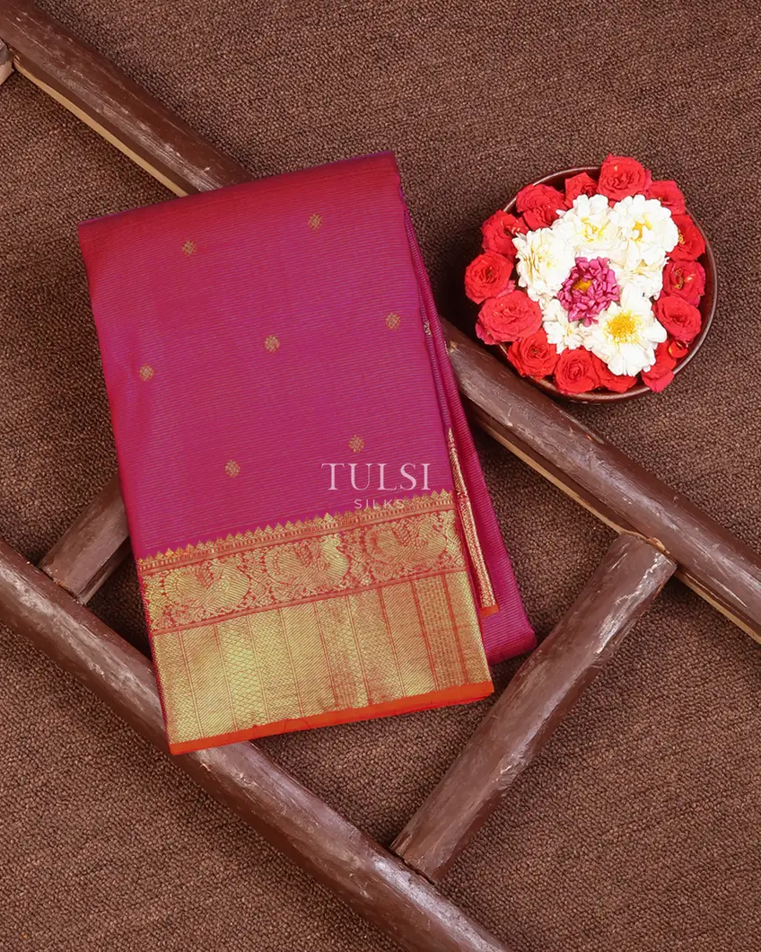 Magenta Kanjivaram Silk Saree T642198-image