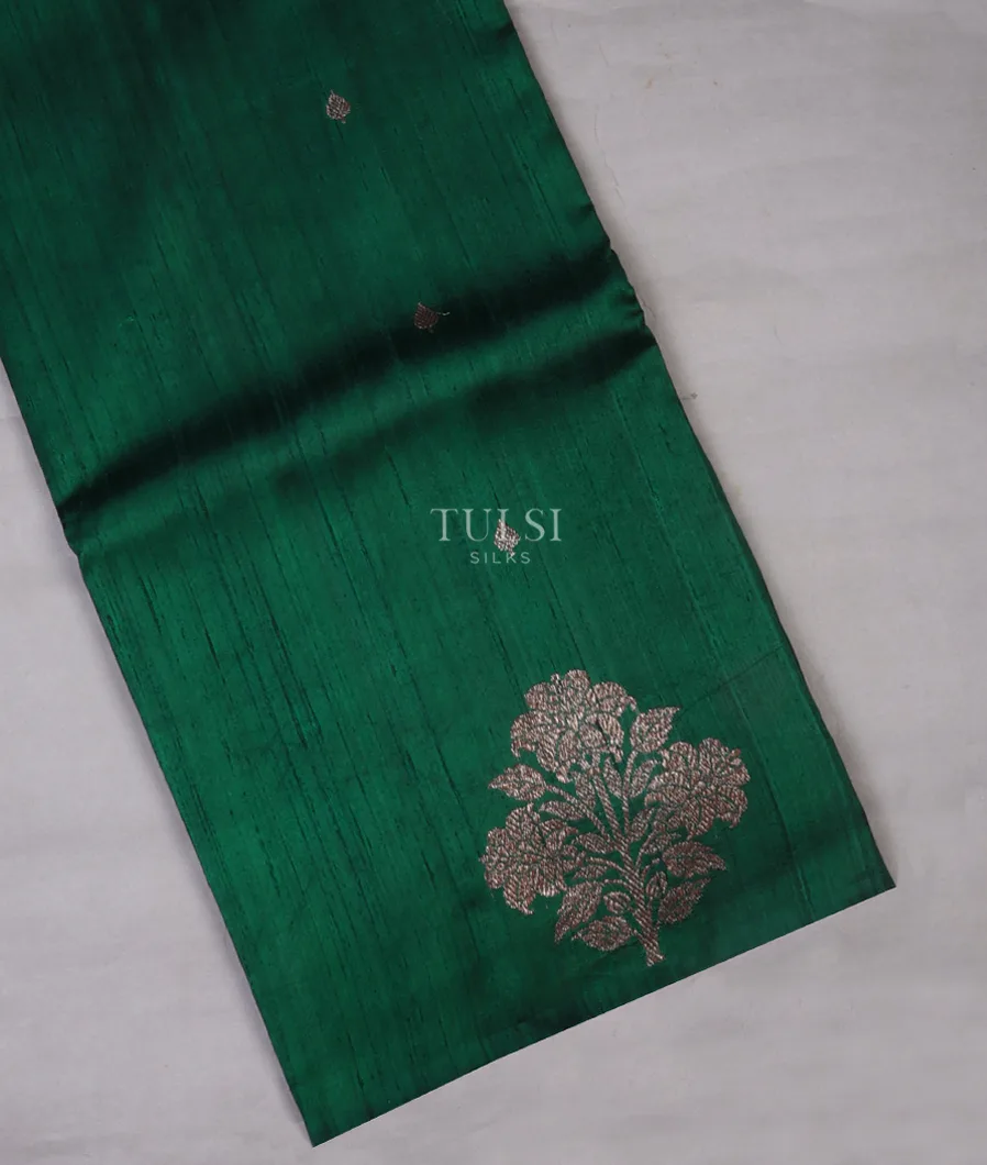 Green Banaras Tussar Saree T663092-image