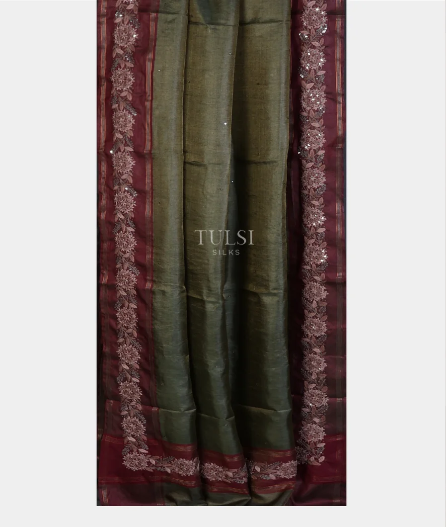 greyish-green-tussar-embroidery-saree-t668060-t668060-b