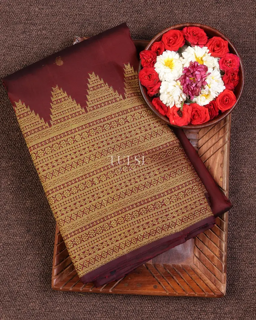Maroon Kanjivaram Silk Saree T665496-image