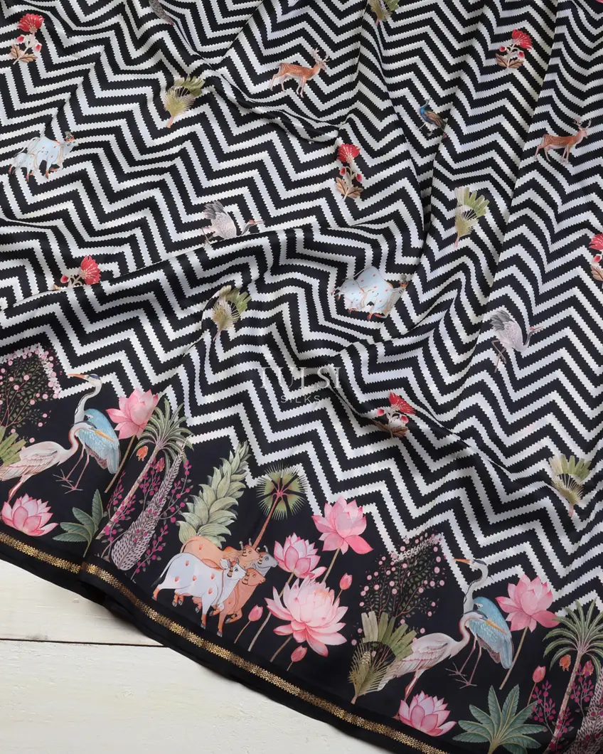 black-printed-soft-silk-saree-t668459-t668459-d