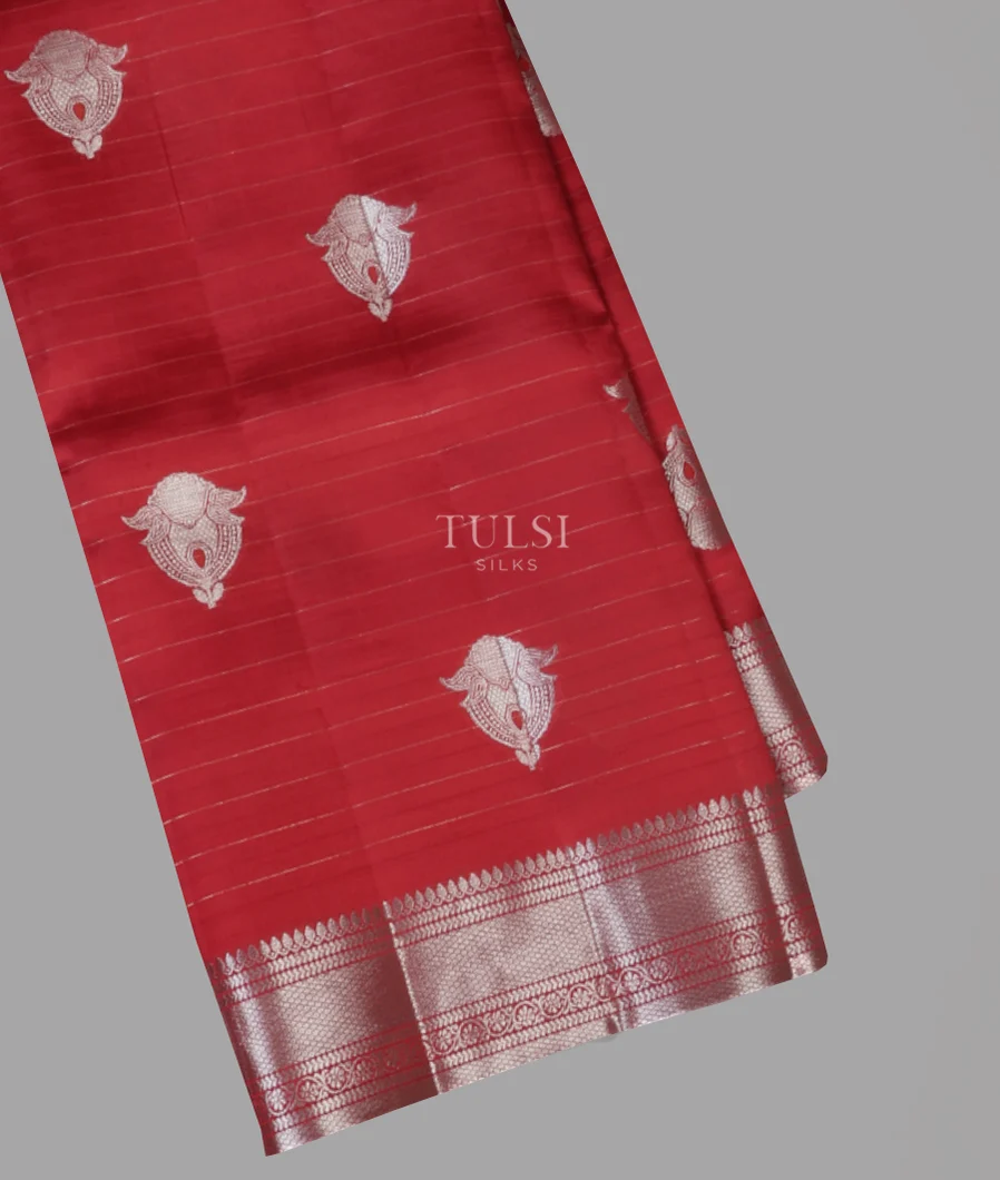 Red Banaras Silk Saree T665681-image