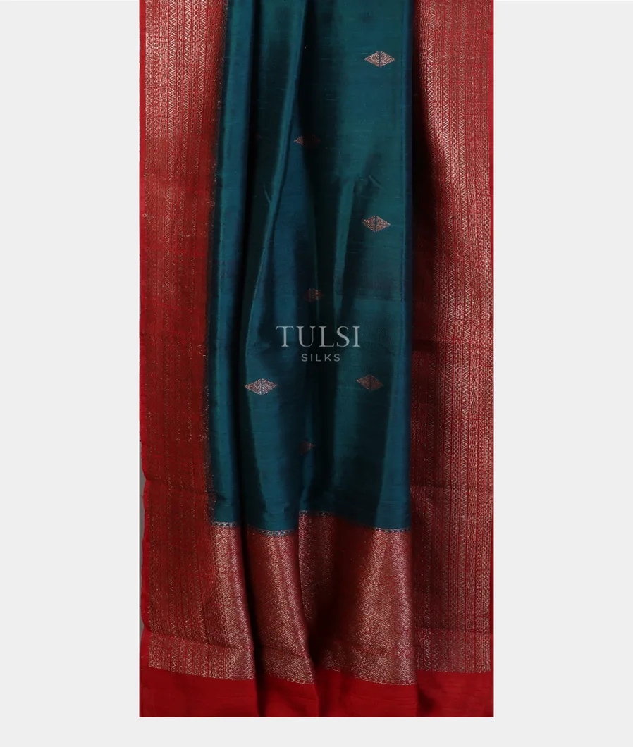 peacock-blue-banaras-tussar-saree-t666416-t666416-b