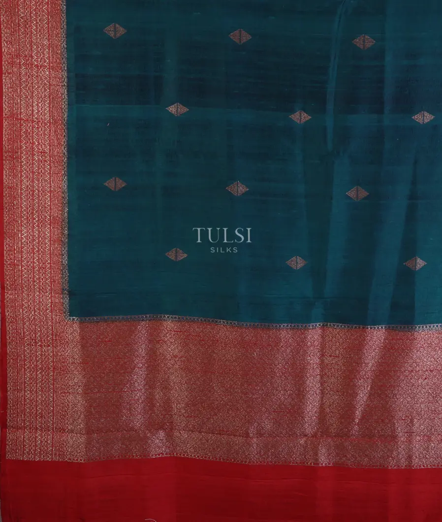 peacock-blue-banaras-tussar-saree-t666416-t666416-d