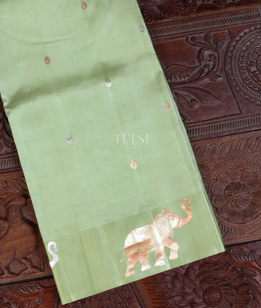 Light Green Banaras Silk Saree T668806-image