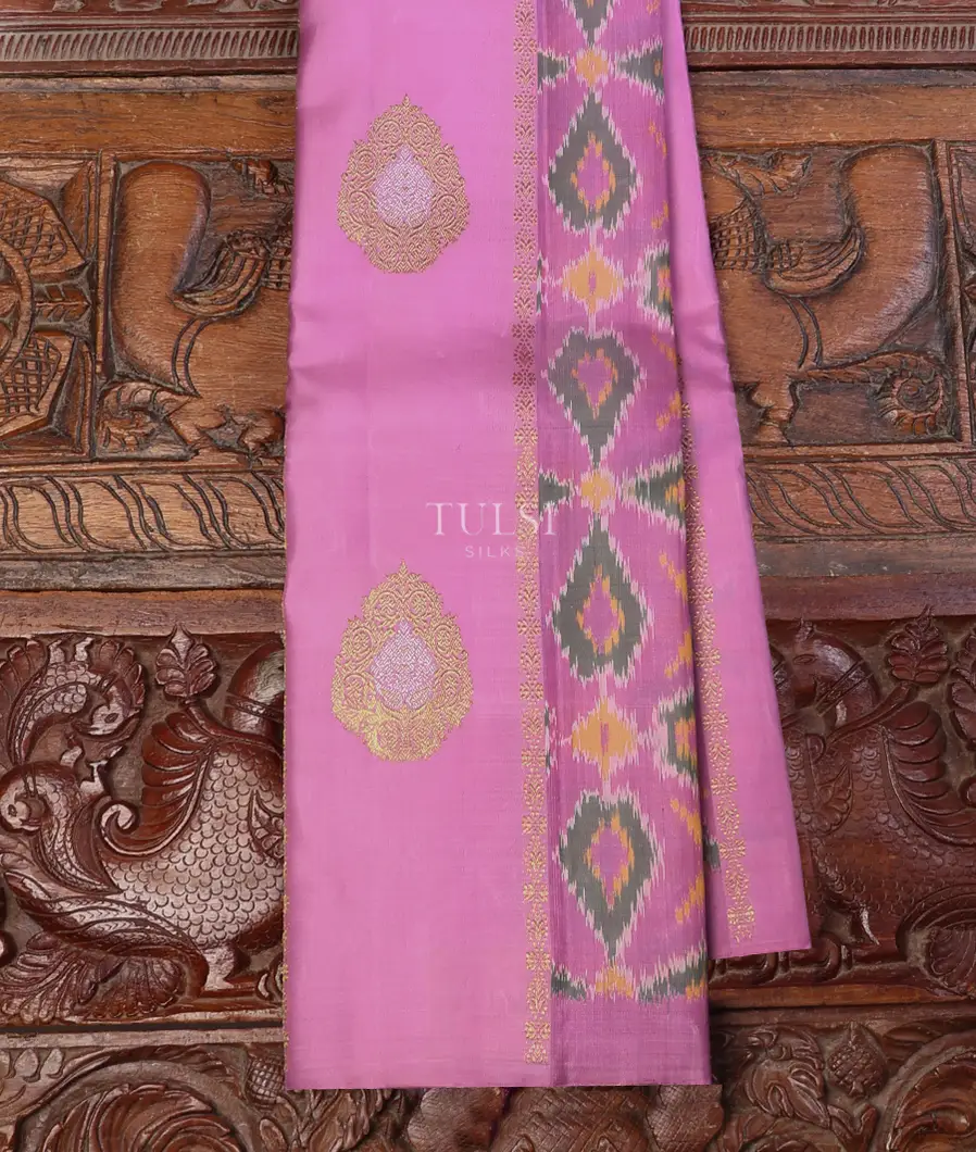 Pinkish Lavender Kanjivaram Silk Saree T669754-image