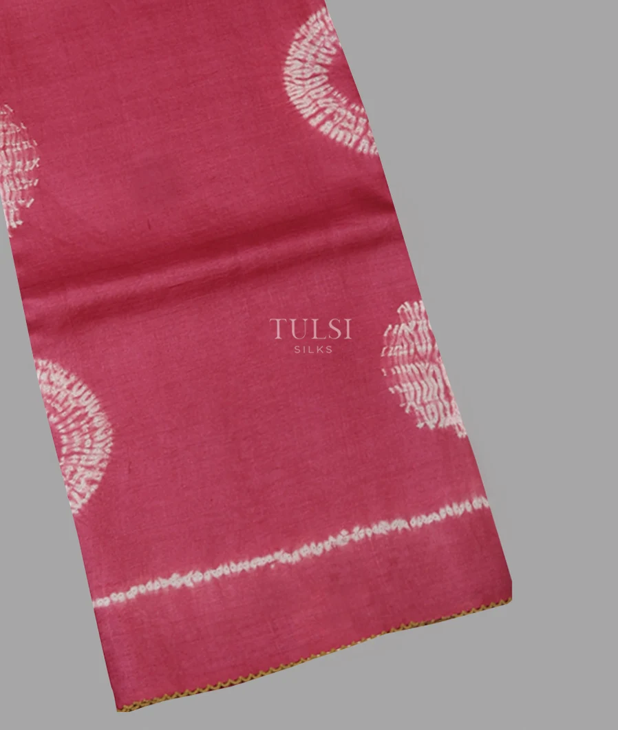Pink Tussar Printed Saree T636569-1-image