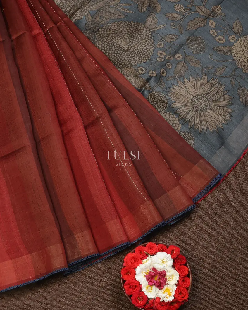 Multicolour Tussar Printed Saree T668422-image
