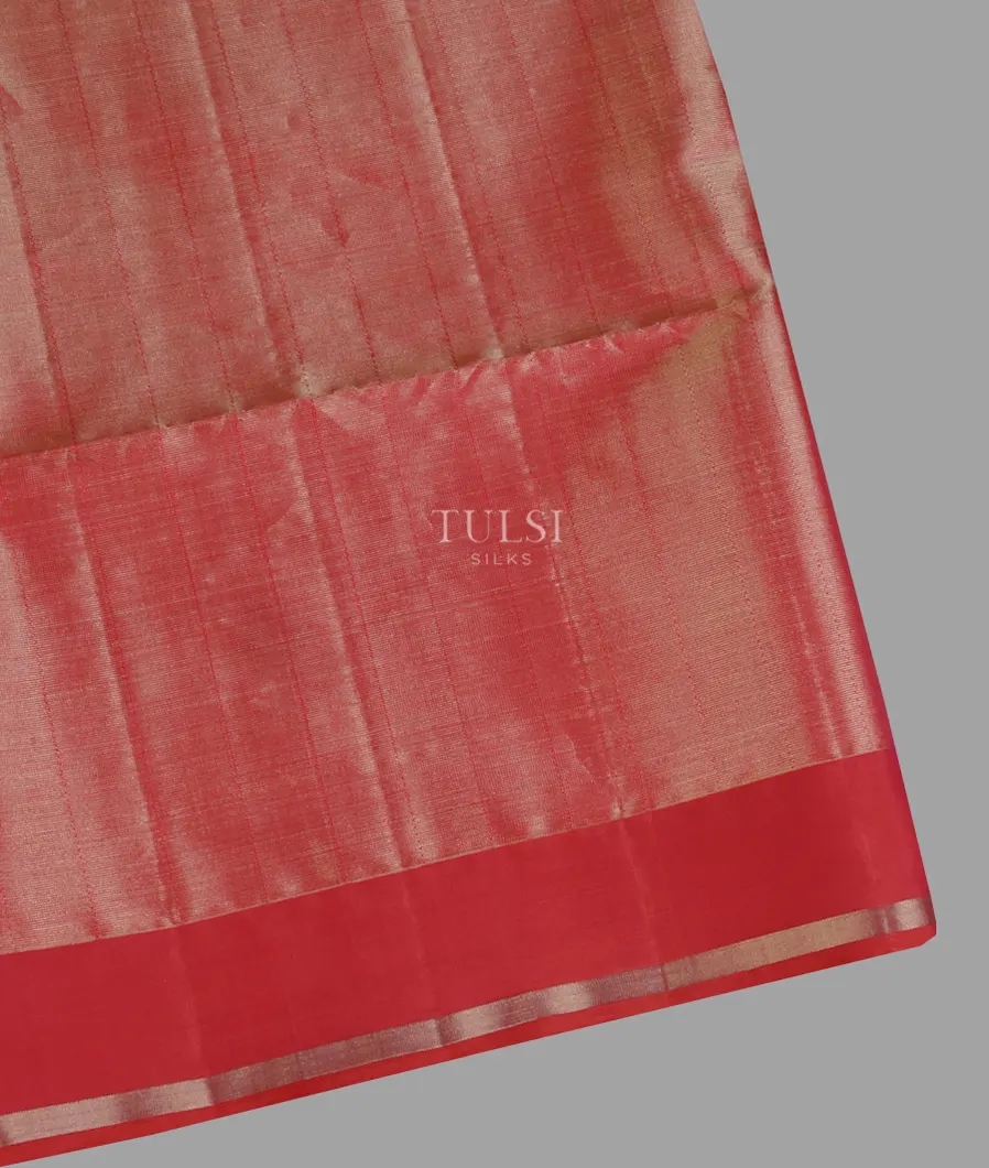 Red Tissue Soft Silk Saree T647736-image