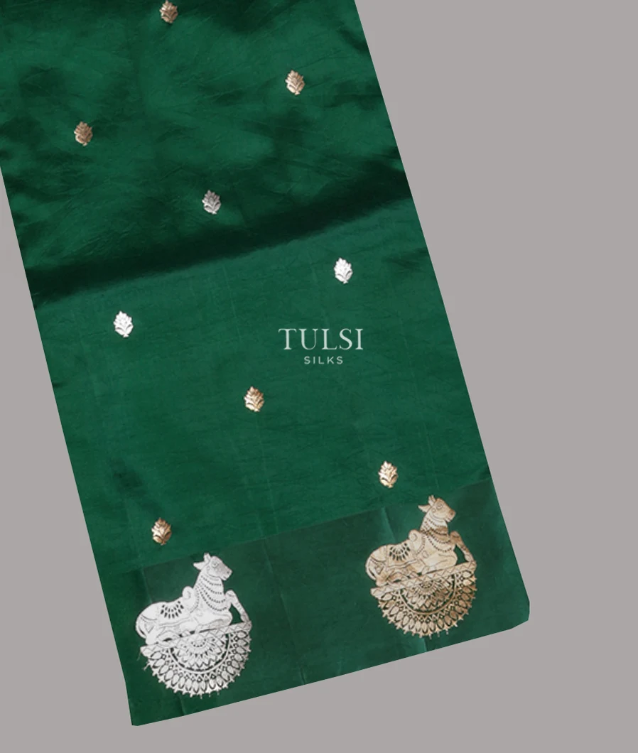 Green Banaras Silk Saree T643211-image