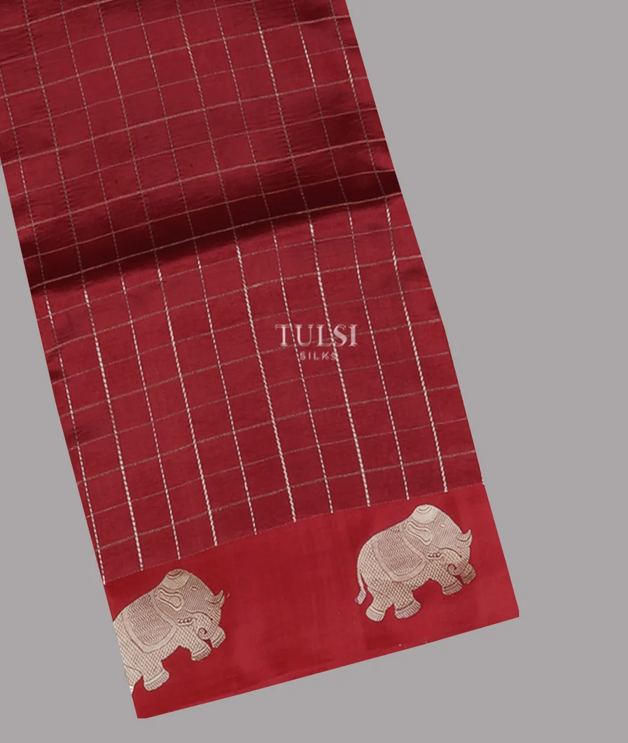 Red Banaras Silk Saree T663195-image