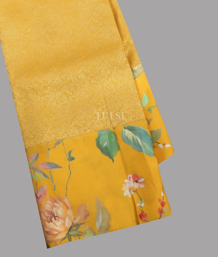Yellow Printed Kanjivaram Silk Saree T655031-image