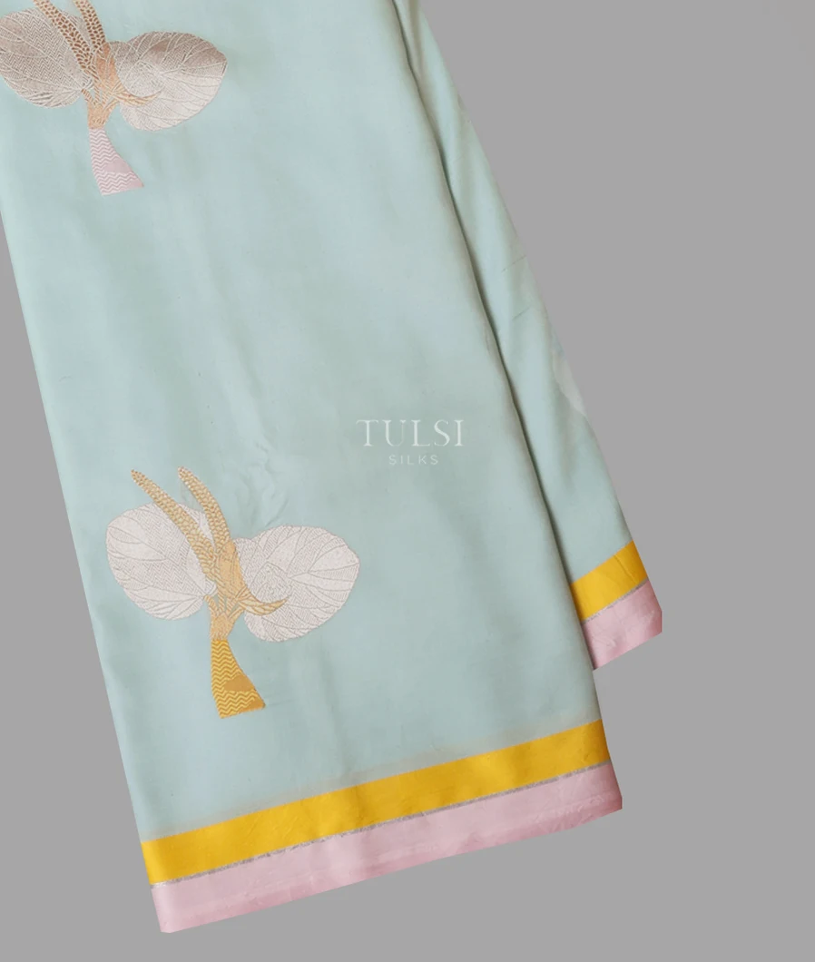 Blue Banaras Mashru Silk Saree T665940-image