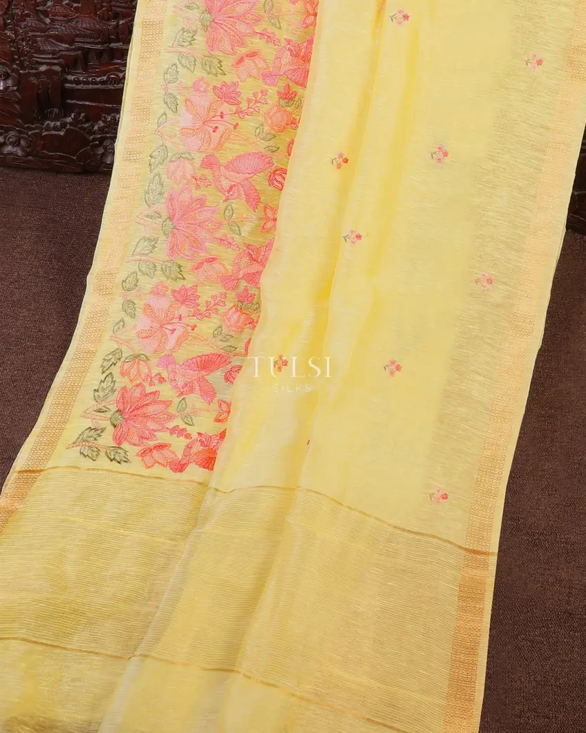 yellow-linen-embroidery-saree-t670007-t670007-d