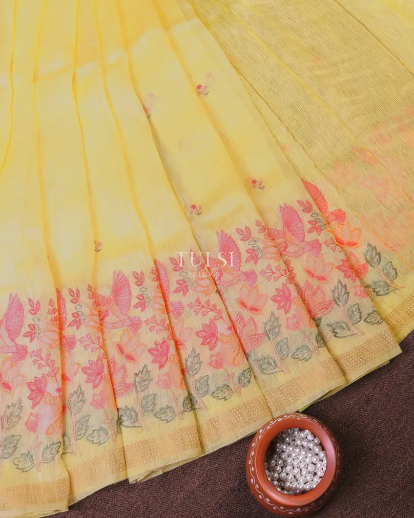 yellow-linen-embroidery-saree-t670007-t670007-b