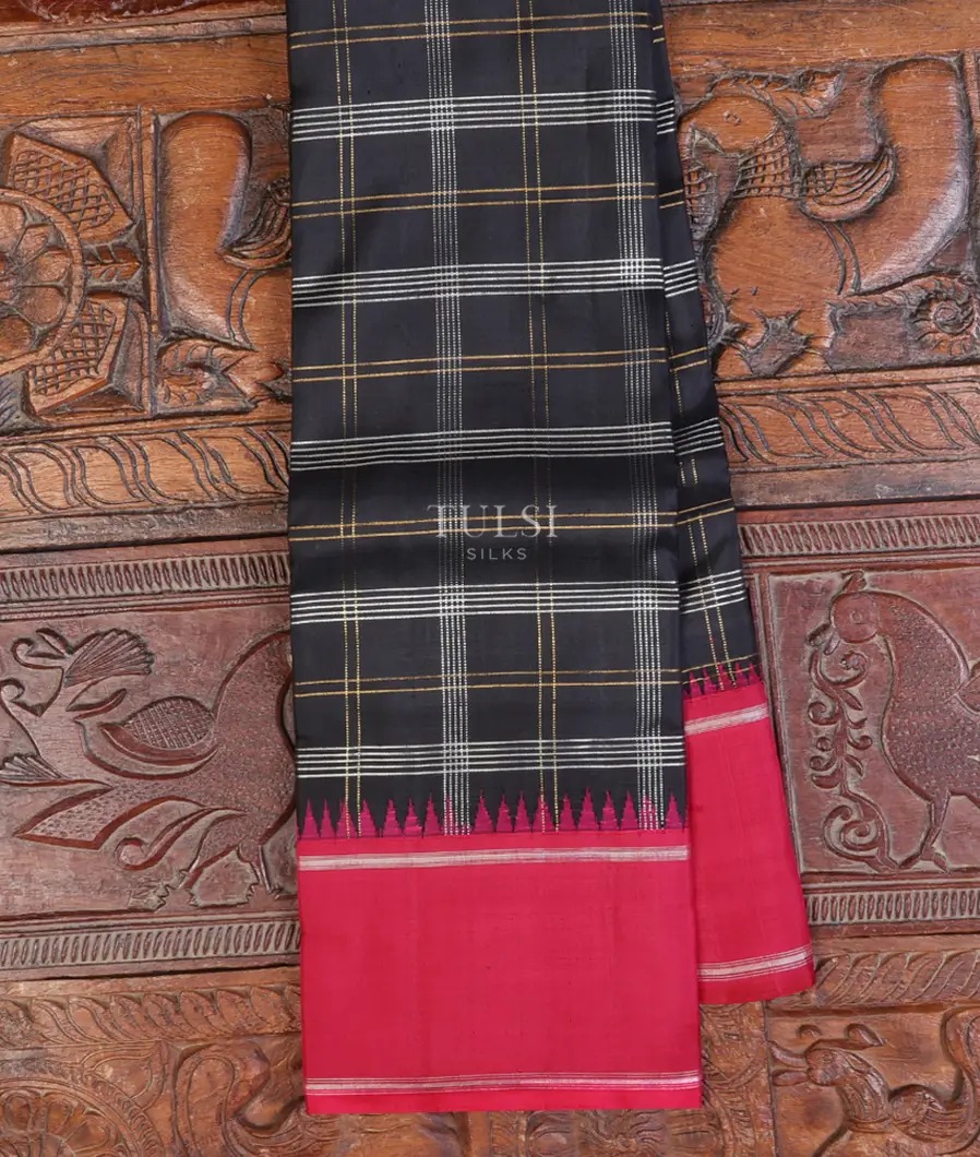 Black Kanjivaram Silk Saree T662153-image