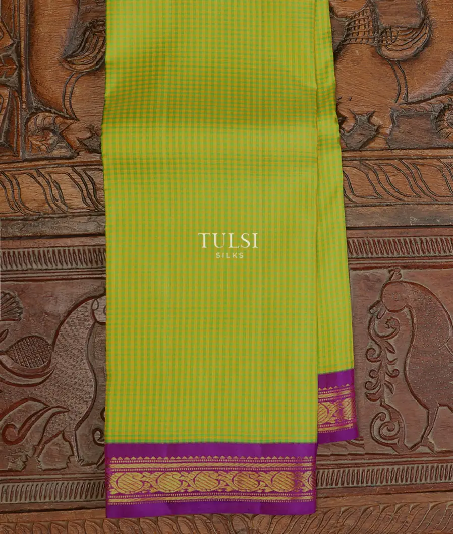 Yellow And Green Kanjivaram Silk Saree T661624-image
